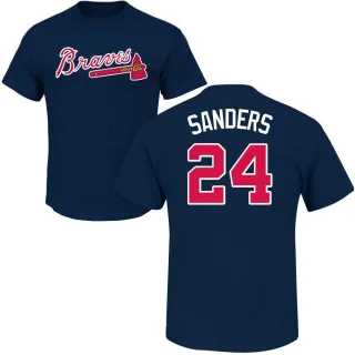 Men's Atlanta Braves Deion Sanders Navy Roster T-Shirt