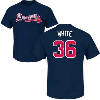 Men's Atlanta Braves Eli White White Roster T-Shirt Navy