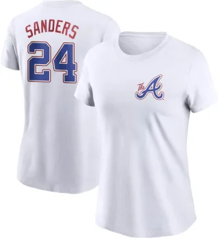 Women's Atlanta Braves Deion Sanders White 2023 City Connect T-Shirt