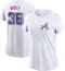 Women's Atlanta Braves Eli White White 2023 City Connect T-Shirt